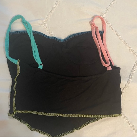 Omighty Black Stitched Tank Top - Picture 3 of 3